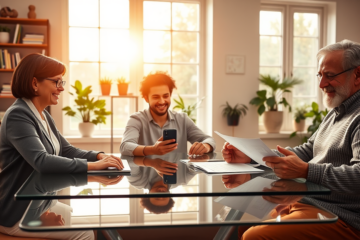 A person happily receiving funds from a loan online