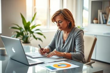 A person managing their finances while conquering their loan.