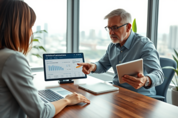 A calculator displaying personal loan estimates and financial planning tools.