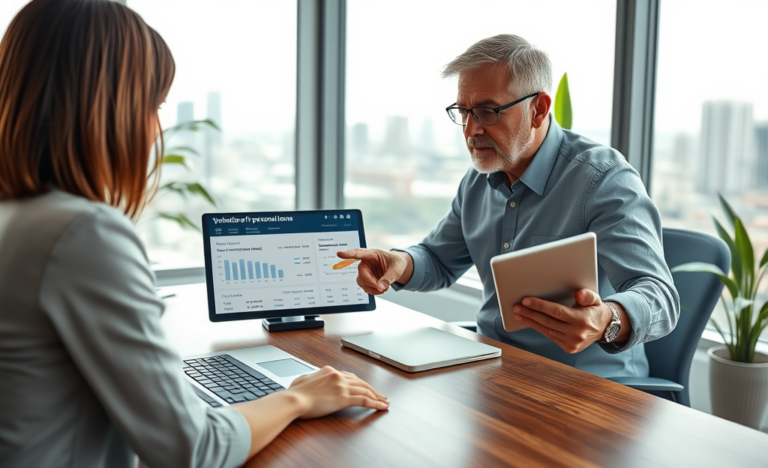 A calculator displaying personal loan estimates and financial planning tools.