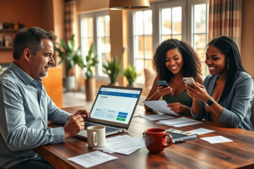A person applying for a 100% online and reliable loan using their laptop at home.