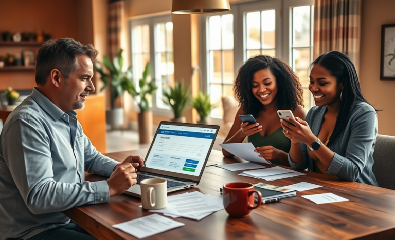 A person applying for a 100% online and reliable loan using their laptop at home.