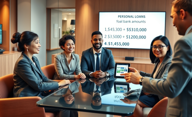 A visual representation of Wells Fargo Personal Loan options available from $3,000 to $100,000.