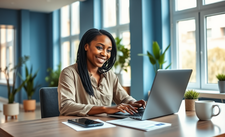 Person checking their credit report online on a laptop.