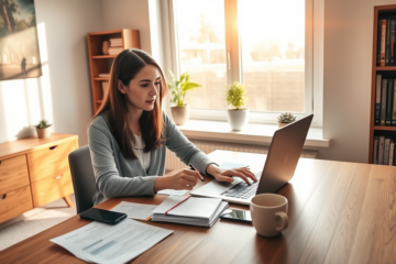 A person receiving fast cash through an immediate loan with no guarantees.