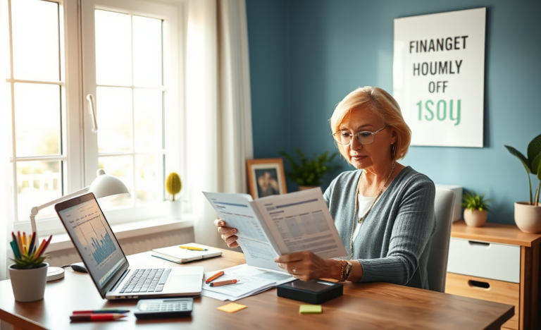 A person managing their finances to ensure they have money for essential needs.