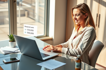 Image depicting an online personal loan upgrade process.