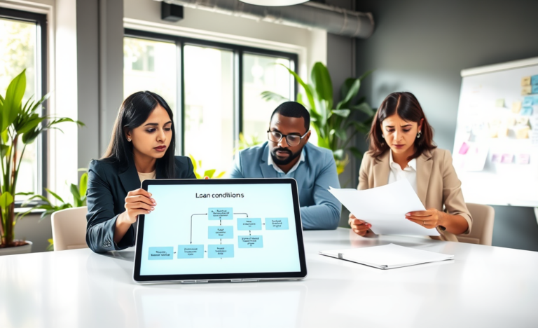 A person reviewing loan documents to understand conditions clearly.