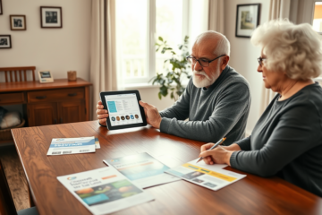 An older adult reviewing loan options tailored for seniors with special conditions.