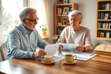 A senior looking at loan options without guarantees.