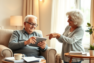 A senior person reviewing loan options for financial support.