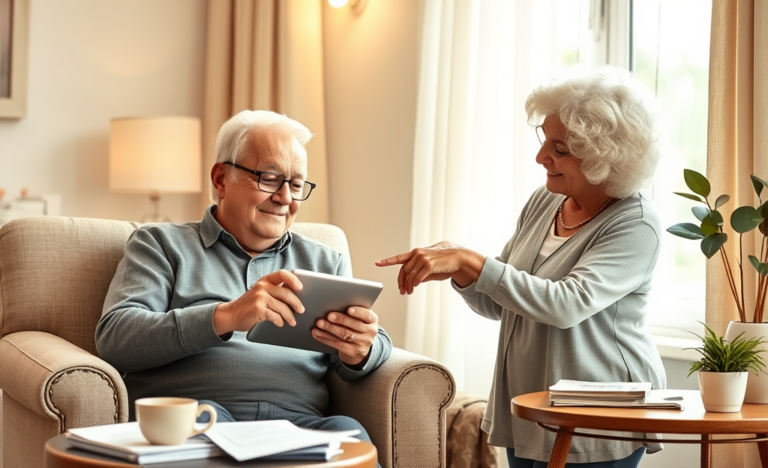 A senior person reviewing loan options for financial support.