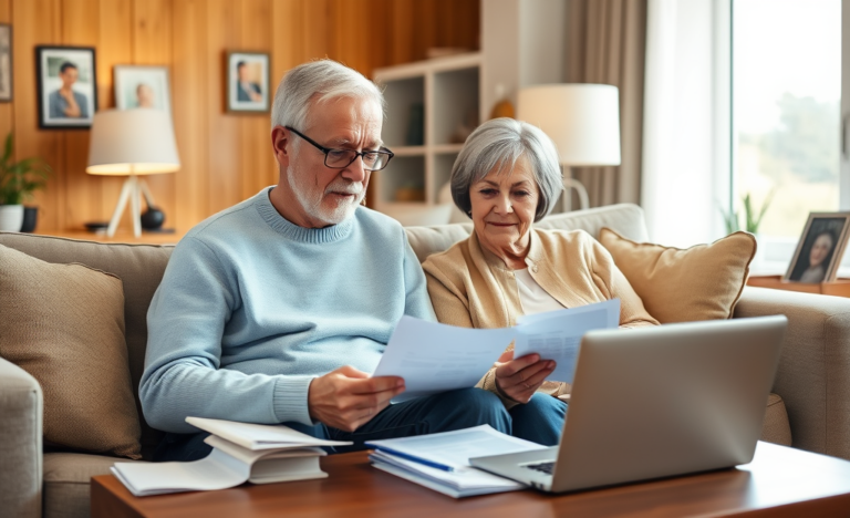 Seniors exploring customized loan options for financial support.