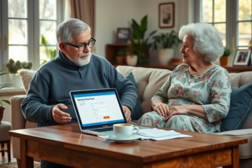 A senior couple exploring options for Rocket Loans personal loans to meet their financial needs.