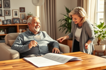 A senior examining options for a personal loan upgrade card for quick cash access.