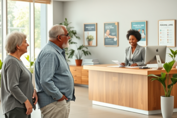 A senior reviewing personal loan options available at Chase Bank.