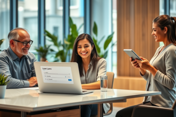 Image representing a simple and hassle-free loan process with user-friendly applications.