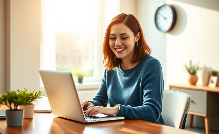 A person applying for an online loan with immediate approval.