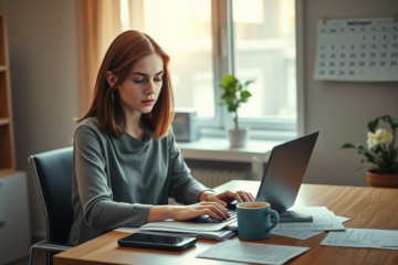 A person calculating expenses with urgent money available options.