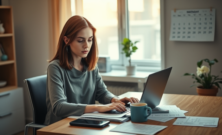 A person calculating expenses with urgent money available options.