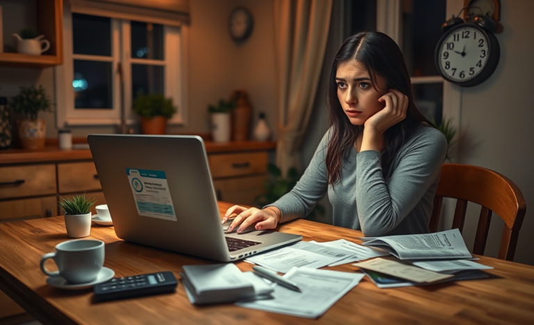 A person calculating expenses with a calculator and paperwork, symbolizing the need for quick financial solutions.