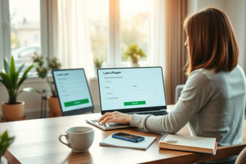 An illustration of online personal loan application with WalletPay.