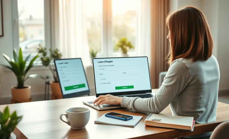 An illustration of online personal loan application with WalletPay.