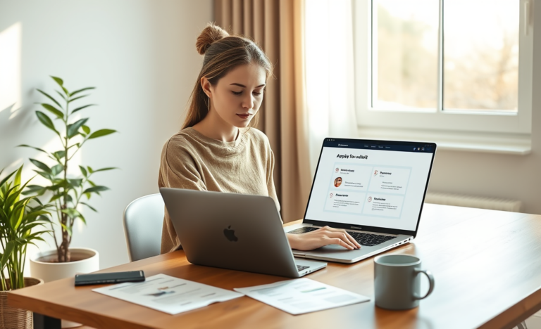 A person reviewing credit application documents