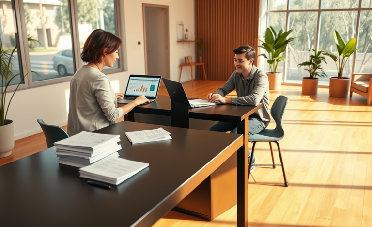 A person reviewing simple loan options on a laptop.