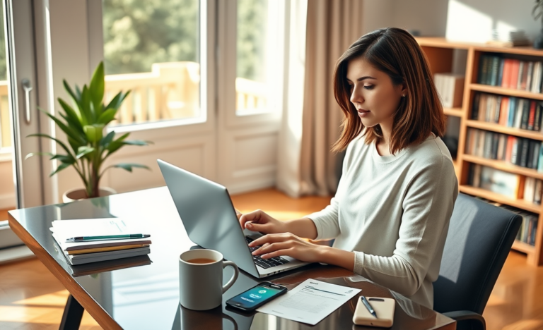 A person applying for an instant credit loan online.