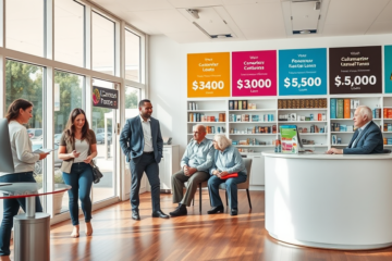 A visual representation of personal loan options available from Cash Converters, featuring amounts ranging from AUD $400 to $5,000.