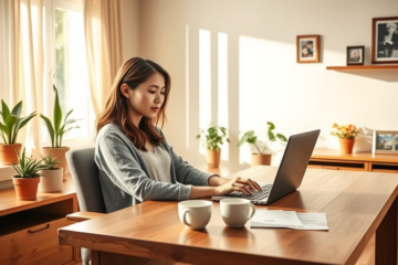 A person using a laptop to apply for online loans with reduced rates and a simple process.
