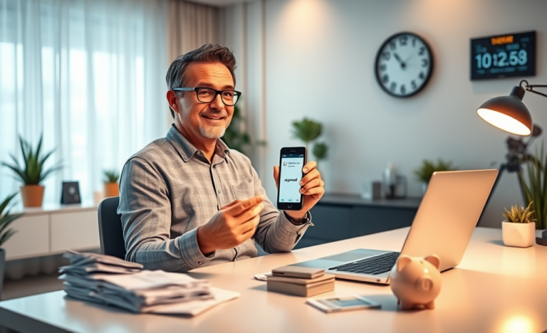 A person happily receiving cash after quick approval for digital credit.