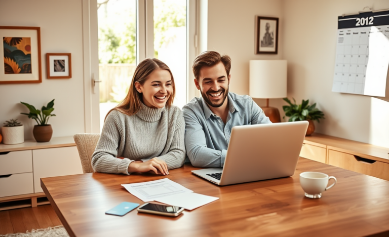 A person happily receiving funds from a quick personal loan