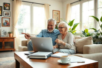 Elderly person reviewing loan options for quick financial support without guarantees.